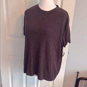 We The Free Dark Brown Short Sleeve Tee